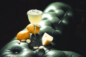 Elegant cocktail branding photography pictures of mixologist and swanky bar