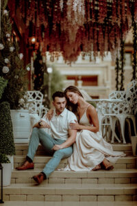 Las Vegas engagement couples photography with magazine editorial style.