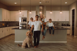 Las Vegas family photography portrait inside families home