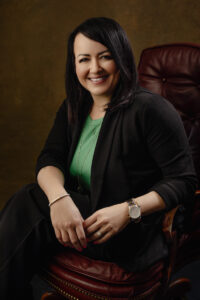 Relaxed headshot in studio with Christina Vela SEO of St Judes Ranch for children